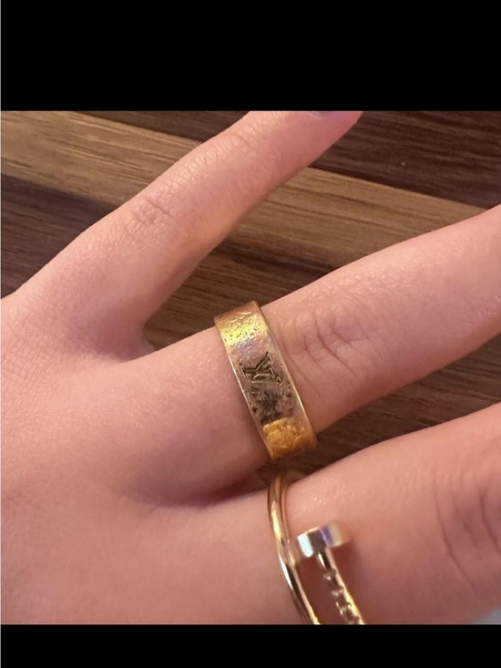 Louis Vuitton Jewelry - Louis Vuitton Gold-Tone Signature Band Ring